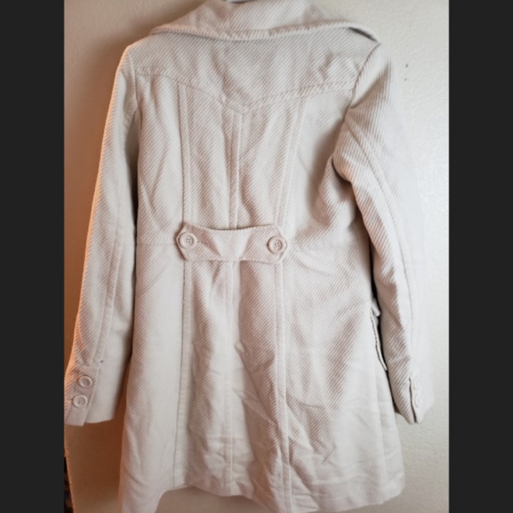 Flying Tomato Cream Floral Boho Long Peacoat Coat - Picture 2 of 9